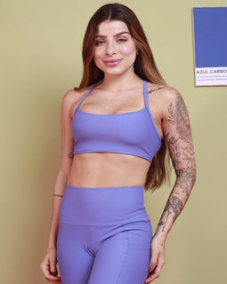 Conjunto Colors Match - Top Match e Short com Bolso - Azul Carbono